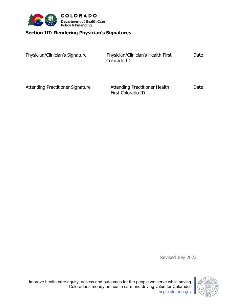 Certification Statement / Case Summary - Abortion Services (Life Endangering Circumstances) - Colorado, Page 4