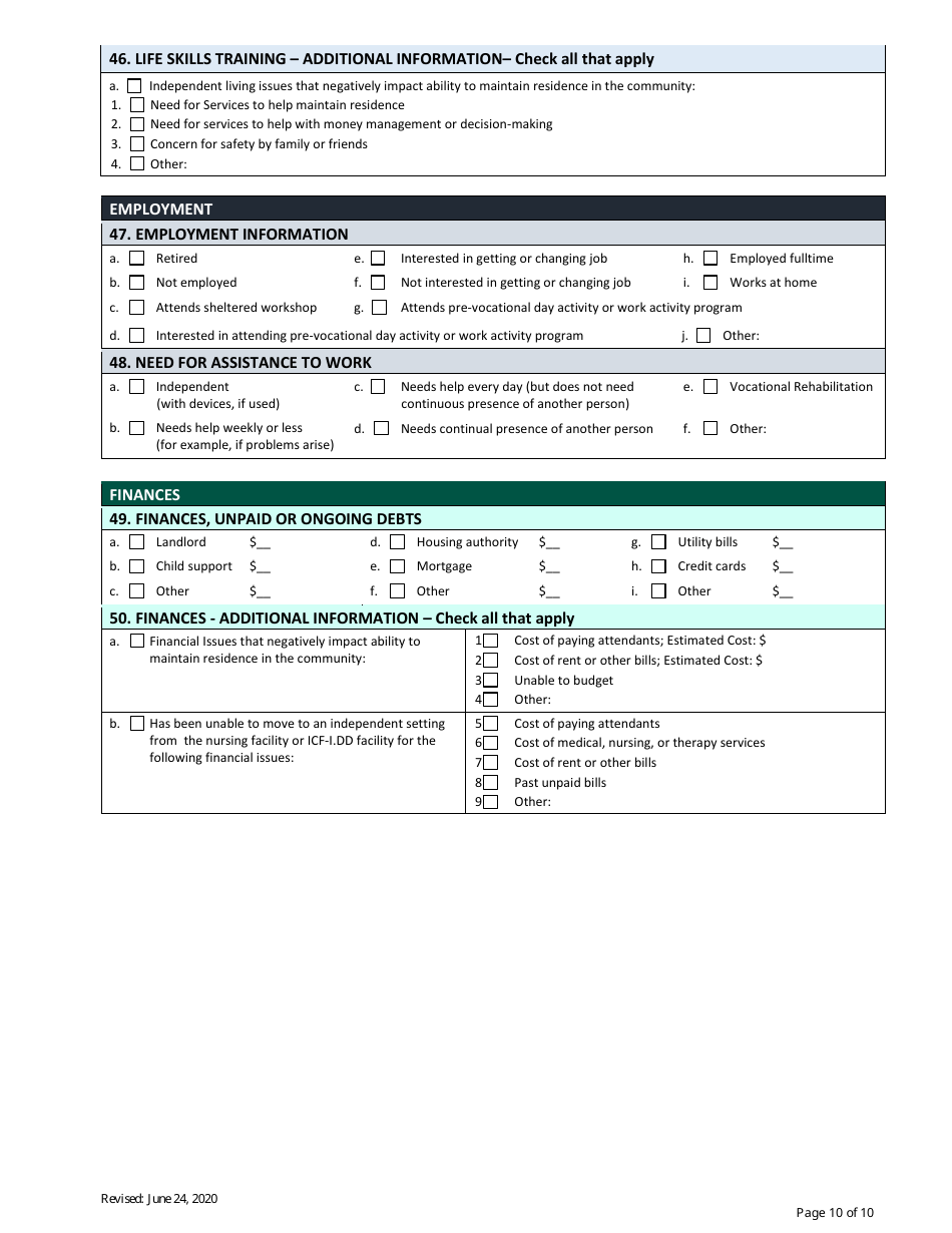Community Needs  Preferences Assessment - Targeted Case Management - Transition Coordination (Tcm-Tc) - Colorado, Page 11