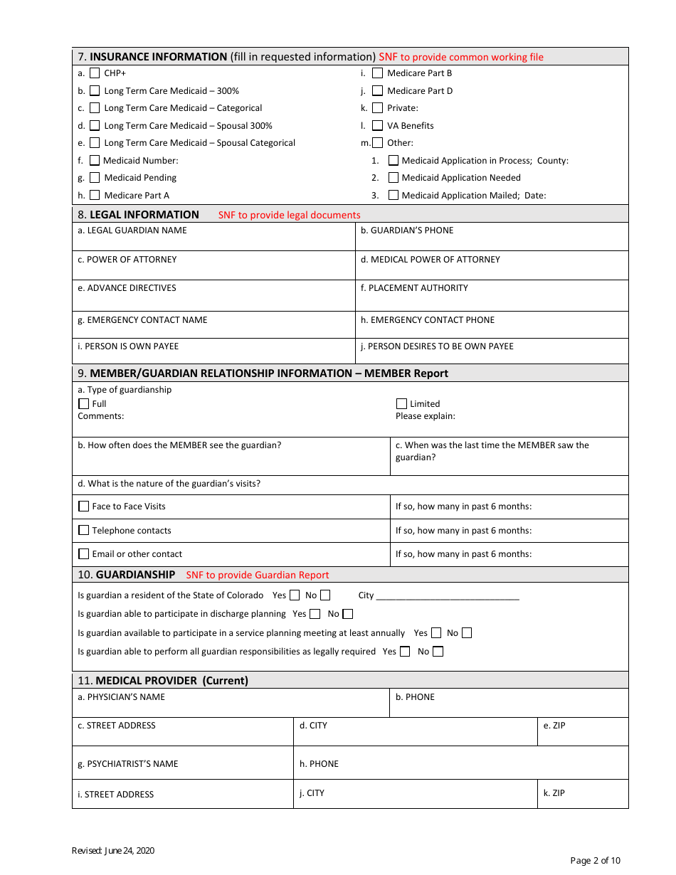 Community Needs  Preferences Assessment - Targeted Case Management - Transition Coordination (Tcm-Tc) - Colorado, Page 3