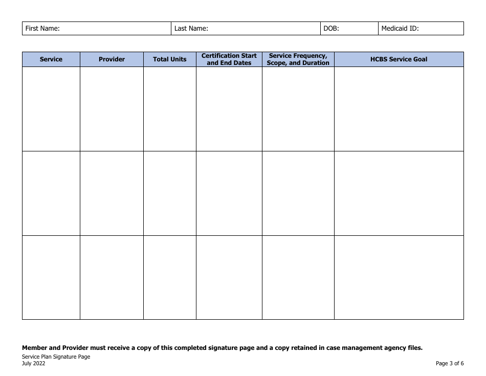 Service Plan Signature Page - Colorado, Page 3