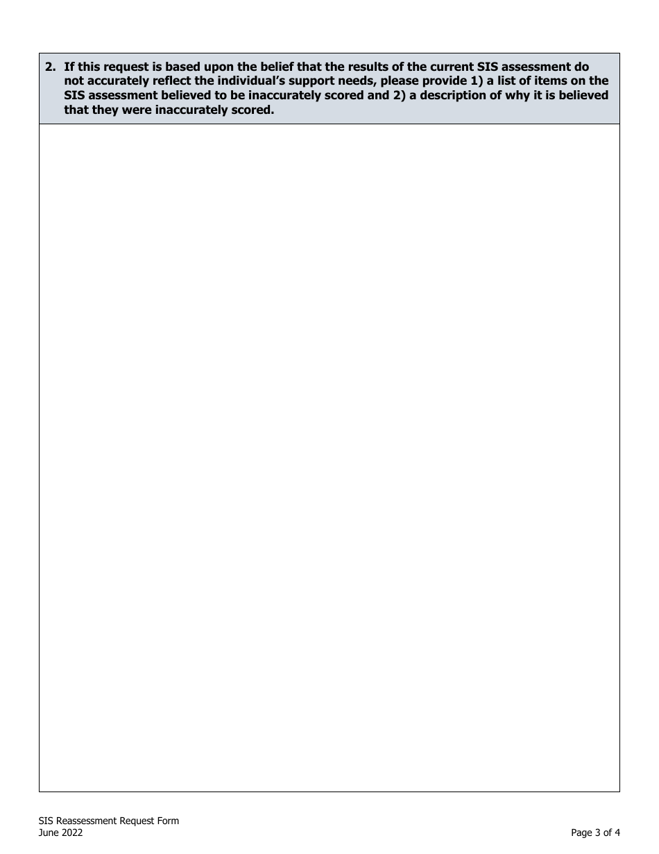 Request for Sis Reassessment - Colorado, Page 3