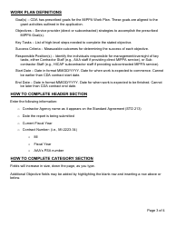 Instructions for Form CDA7001M Mippa Work Plan Template - California, Page 3
