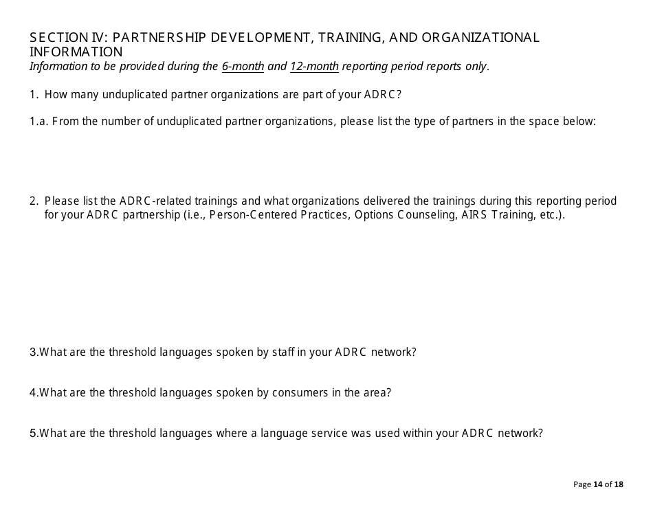 Form CDA7029 Adrc Service Data Report Form - California, Page 14