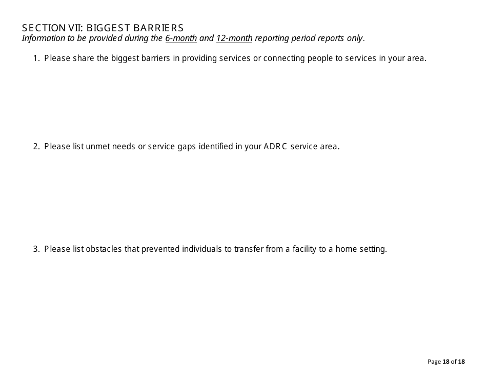 Form CDA7029 Adrc Service Data Report Form - California, Page 18