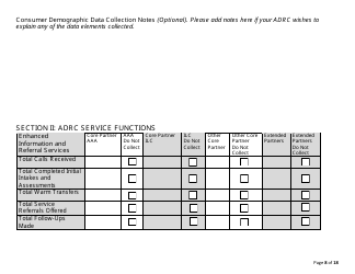 Form CDA7029 Adrc Service Data Report Form - California, Page 8