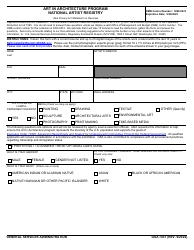 Document preview: GSA Form 7437 Art in Architecture Program National Artist Registry