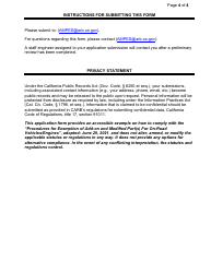 Exemption Application - Category I - Consolidation of Existing Executive Orders - California, Page 4