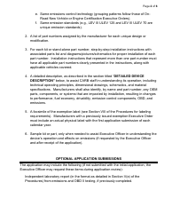 Exemption Application - Category II - Air Intake Kits or Modifications - California, Page 2