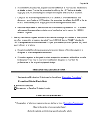 Exemption Application - Category II - Air Intake Kits or Modifications - California, Page 4