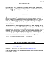 Exemption Application - Category II - Air Intake Kits or Modifications - California, Page 5