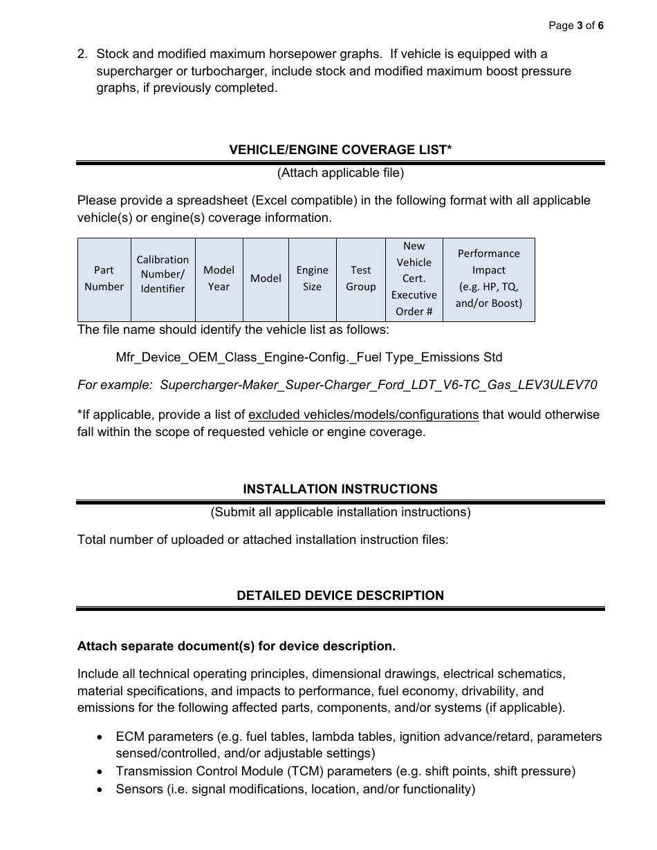 Exemption Application - Category Iii - Engine Control Module (Ecm) Programmers and / or Ecm Signal Modifications - California, Page 3