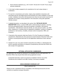 Exemption Application - Category IV - Fuel Tanks or Fuel Tank Modifications - California, Page 2