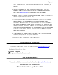 Exemption Application - Category IV - Fuel Tanks or Fuel Tank Modifications - California, Page 4