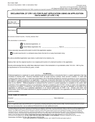 Form PTO/AIA/03 Declaration (37 Cfr 1.63) for Plant Application Using an Application Data Sheet (37 Cfr 1.76)