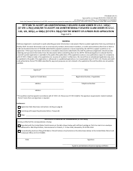 Form PTO/SB/445 Petition to Accept an Unintentionally Delayed Claim Under 35 U.s.c. 119(E) (37 Cfr 1.78(C)) and/or to Accept an Unintentionally Delayed Claim Under 35 U.s.c. 120, 121, 365(C), or 386(C) (37 Cfr 1.78(E)) for the Benefit of a Prior-Filed Application, Page 3