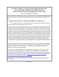 Form PTO/SB/458 Petition to Accept an Unintentionally Delayed Claim Under 35 U.s.c. 119(A)-(D) or (F), 365(A) or (B), or 386(A) or (B) for the Right of Priority to a Prior-Filed Foreign Application (37 Cfr 1.55(E)), Page 4