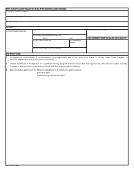 Form MO375-1030 Application for Limited Lines Self-service Storage Insurance Producer License - Missouri, Page 4