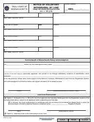 Form ORWD Notice of Voluntary Withdrawal of Land From the Registration System - Massachusetts, Page 2
