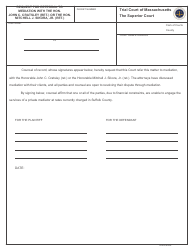 Document preview: Request for Referral to Mediation With the Honorable John Cratsley (Ret.) or the Honorable Mitchell J. Sikora, Jr. (Ret.) - Massachusetts
