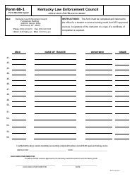Form 68-1 Application for Training Credit - Multiple Pages - Kentucky, Page 3