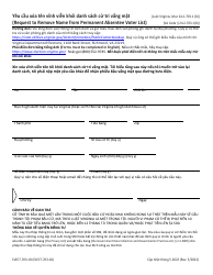 Document preview: Form ELECT-703.1D Request to Remove Name From Permanent Absentee Voter List - Virginia (Vietnamese)