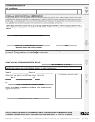 Form RES Research During Training Questionnaire - California, Page 2