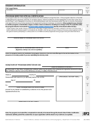Form EF Postgraduate Training License Enrollment Form - California, Page 2
