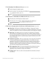 Complaint for Custody and/or Visitation - Washington, D.C., Page 2
