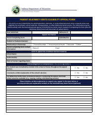 Document preview: Parent Mckinney-Vento Eligibility Appeal Form - Indiana