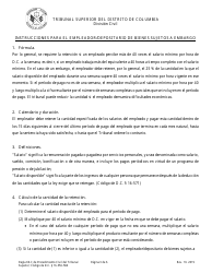 Orden De Embargo De Una Sentencia (Embargo De Sueldos, Ingresos, Salarios, Comisiones Y Pensiones) - Washington, D.C. (Spanish), Page 3