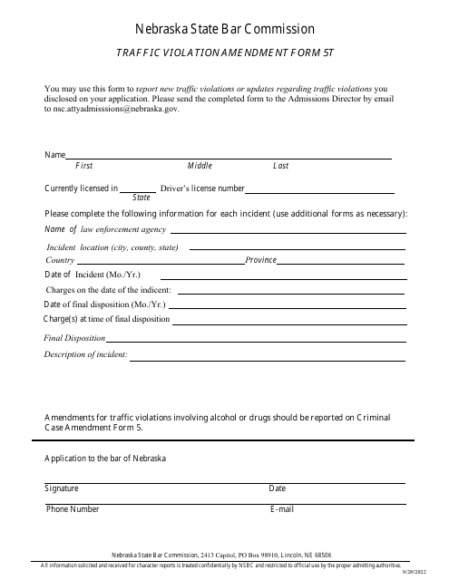 Form 5T (NSBC2:05T)  Printable Pdf