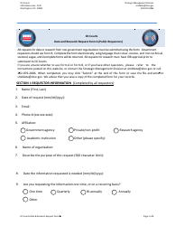 Document preview: Form A Data and Research Request Form (Public Requestors) - Washington, D.C.