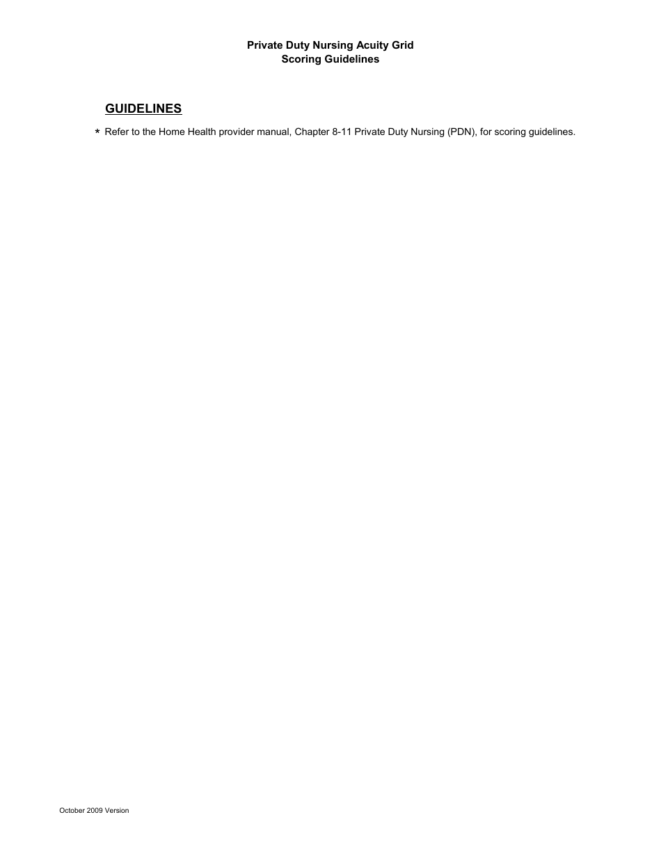Private Duty Nursing Acuity Grid - Utah, Page 5