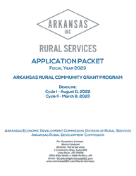 Document preview: Arkansas Rural Community Grant Program Application - Arkansas