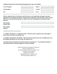 Arkansas Rural Community Grant Program Application - Arkansas, Page 10