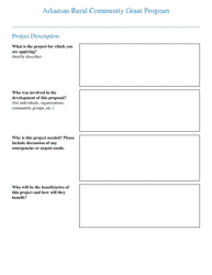 Arkansas Rural Community Grant Program Application - Arkansas, Page 7