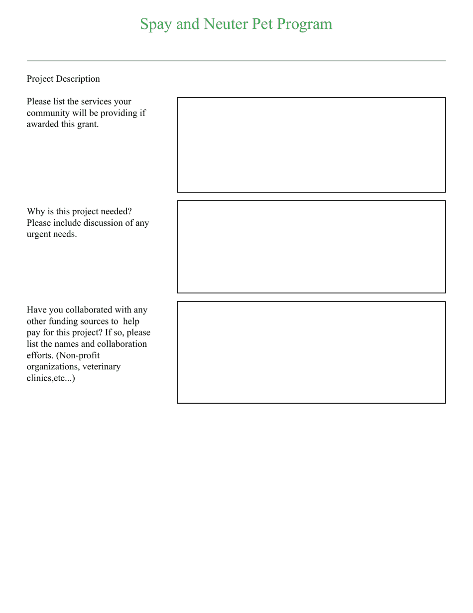 Spay and Neuter Pet Grant Program Application - Arkansas, Page 6
