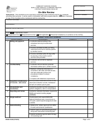 Document preview: DSHS Form 05-248 On-Site Review - Washington