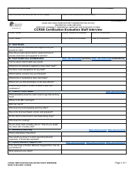 Document preview: DSHS Form 10-616 Attachment G Ccrss Certification Evaluation Staff Interview - Washington