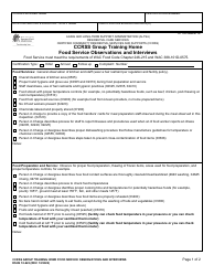 DSHS Form 10-622 Attachment M Ccrss Group Training Home Food Service Observations and Interviews - Washington