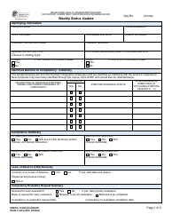 Document preview: DSHS Form 13-919 Weekly Status Update - Washington