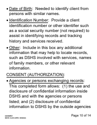 DSHS Form 14-012 Consent (Large Print) - Washington, Page 10