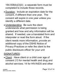 DSHS Form 14-012 Consent (Large Print) - Washington, Page 12