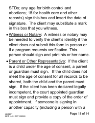 DSHS Form 14-012 Consent (Large Print) - Washington, Page 13