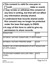DSHS Form 14-012 Consent (Large Print) - Washington, Page 6