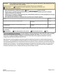DSHS Formulario 14-012 Consentimiento - Washington (Spanish), Page 2