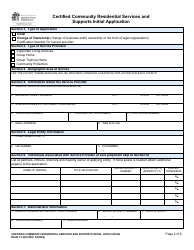 DSHS Form 15-389 Certified Community Residential Services and Supports (Ccrss) Initial Application - Washington, Page 2