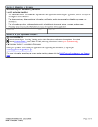 DSHS Form 15-550 Community Instructor Application - Washington, Page 5