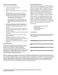DSHS Form 16-172 Your Rights and Responsibilities When You Receive Services Offered by Aging and Disability Services Administration and Developmental Disabilities Administration - Washington, Page 2