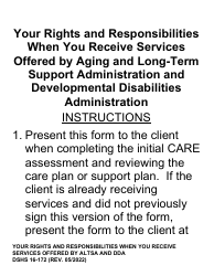 DSHS Form 16-172 Your Rights and Responsibilities When You Receive Services Offered by Aging and Disability Services Administration and Developmental Disabilities Administration (Large Print) - Washington, Page 18